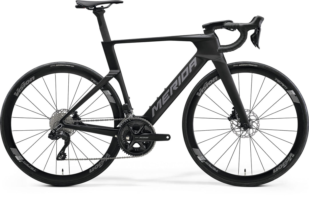 MERIDA REACTO 5000 Silk Black (Gunmetal Grey) — vista laterale